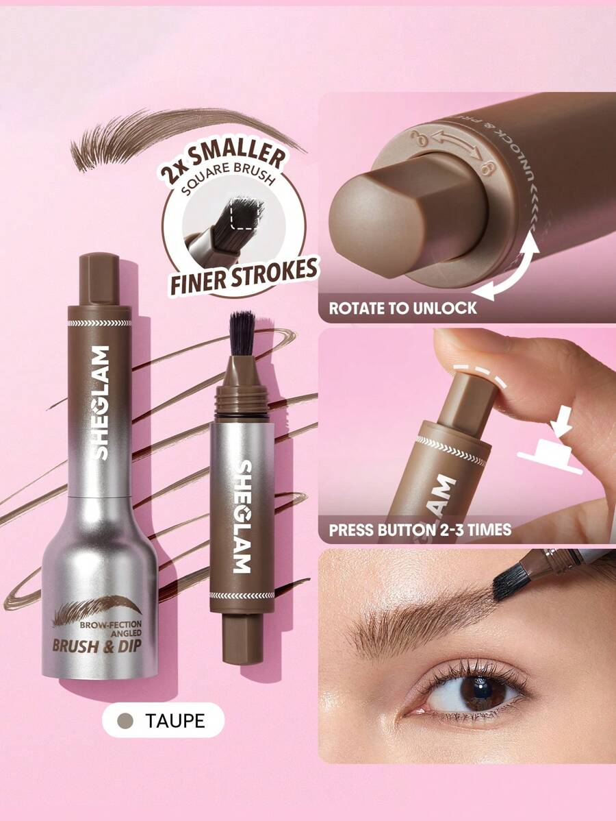 SHEGLAM Brow Fection Angled Brush Dip Hair Like Strokes Eyebrow Gel Pen
