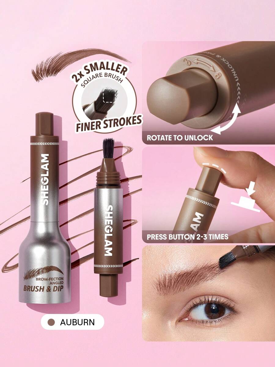 SHEGLAM Brow Fection Angled Brush Dip Hair Like Strokes Eyebrow Gel Pen