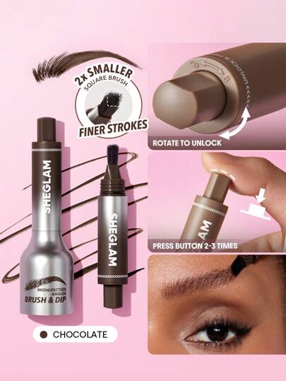 SHEGLAM Brow Fection Angled Brush Dip Hair Like Strokes Eyebrow Gel Pen