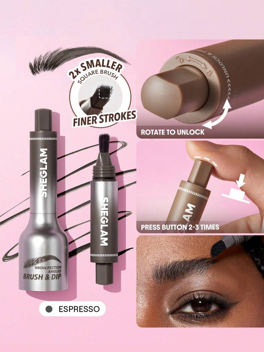 SHEGLAM Brow Fection Angled Brush Dip Hair Like Strokes Eyebrow Gel Pen