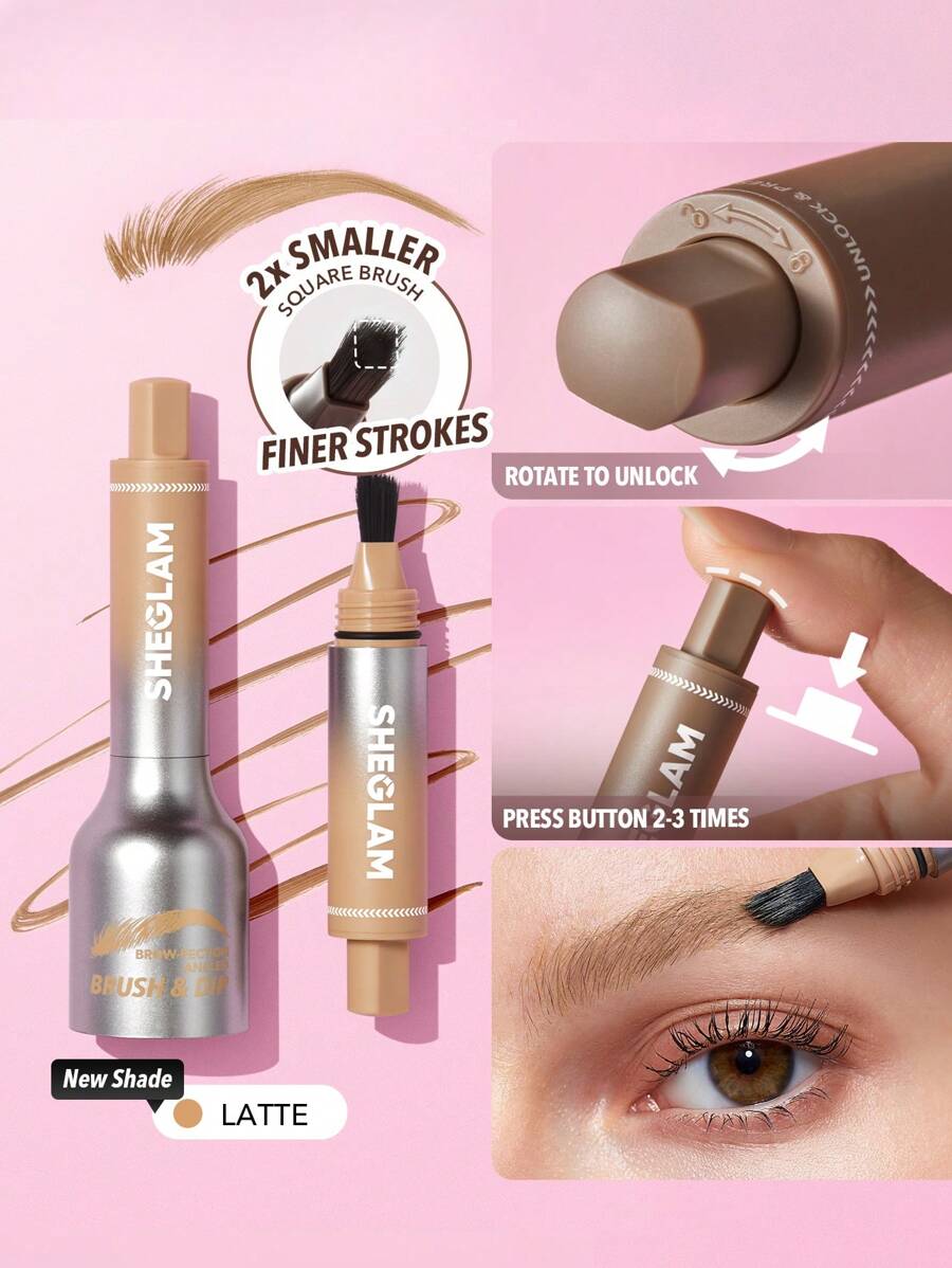 SHEGLAM Brow Fection Angled Brush Dip Hair Like Strokes Eyebrow Gel Pen