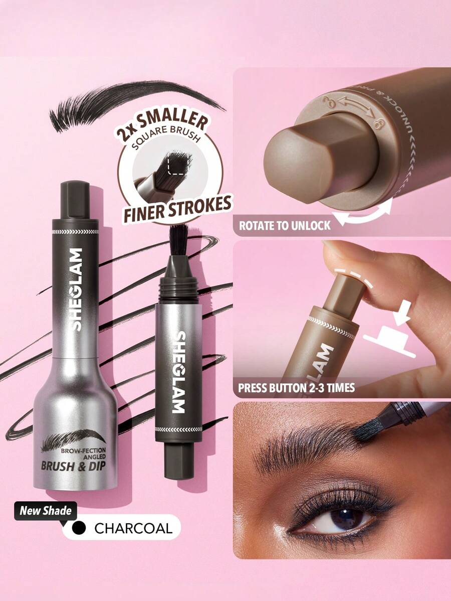 SHEGLAM Brow Fection Angled Brush Dip Hair Like Strokes Eyebrow Gel Pen