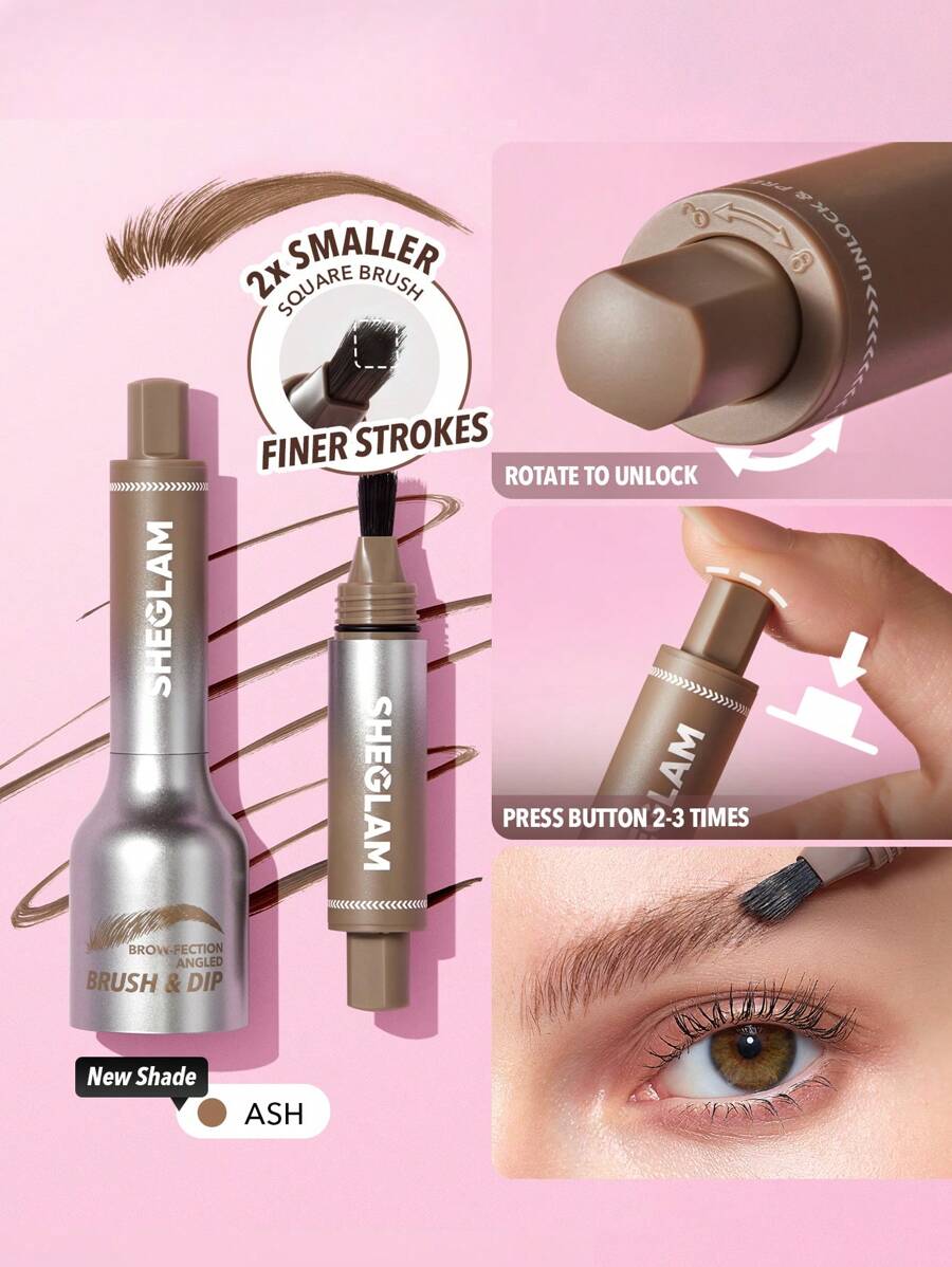 SHEGLAM Brow Fection Angled Brush Dip Hair Like Strokes Eyebrow Gel Pen