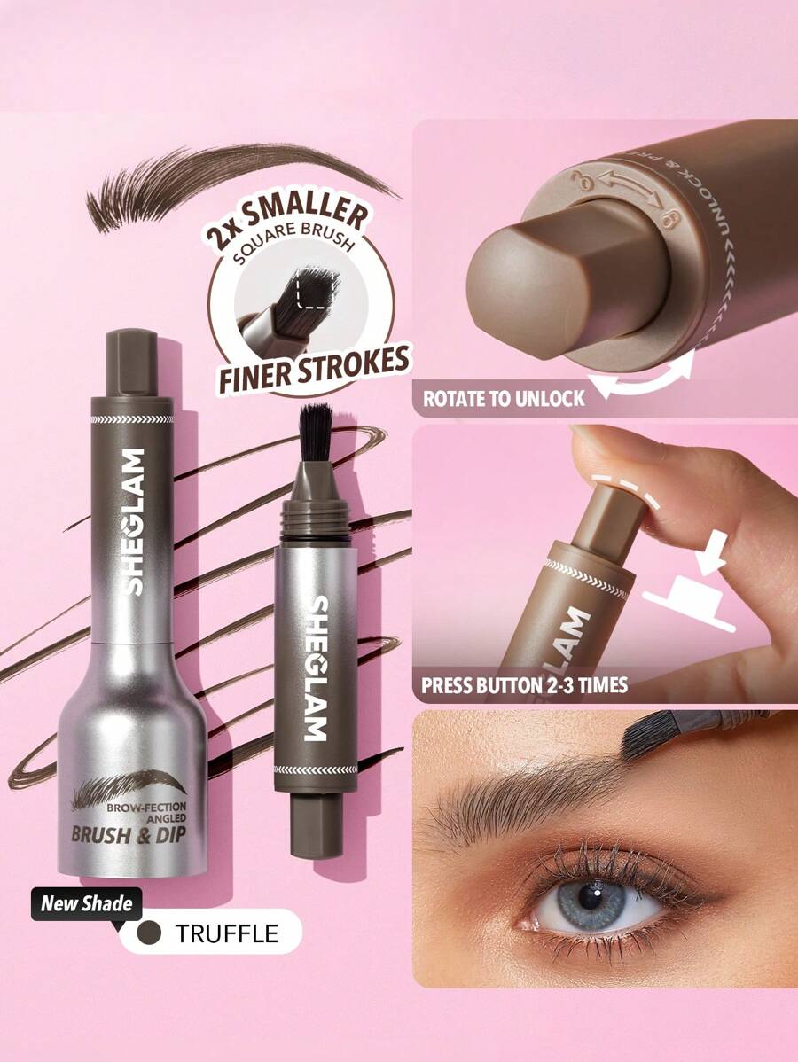 SHEGLAM Brow Fection Angled Brush Dip Hair Like Strokes Eyebrow Gel Pen