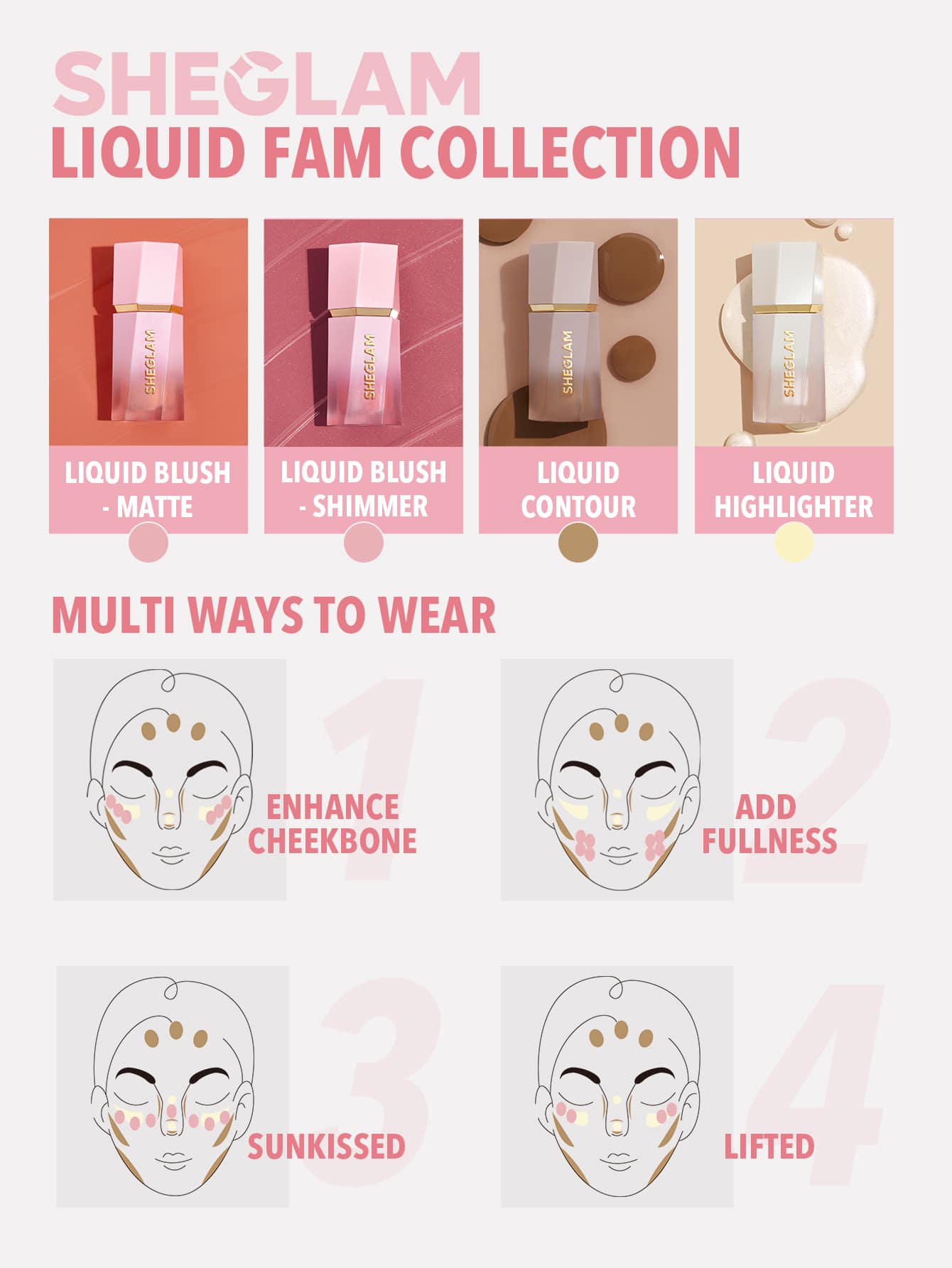 SHEGLAM Vanilla Frost Liquid Highlighter – Dewy Shimmer Gel Cream Glow Makeup