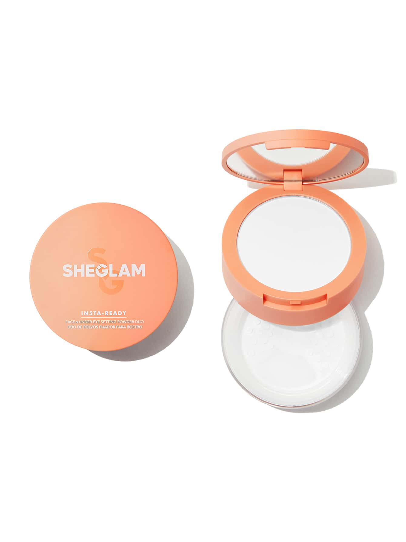 SHEGLAM 2-in-1 Pink Setting Powder Duo – Brightening Under Eye & Face Powder