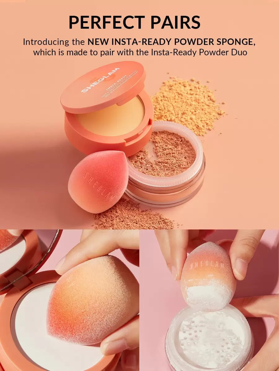 SHEGLAM 2-in-1 Pink Setting Powder Duo – Brightening Under Eye & Face Powder