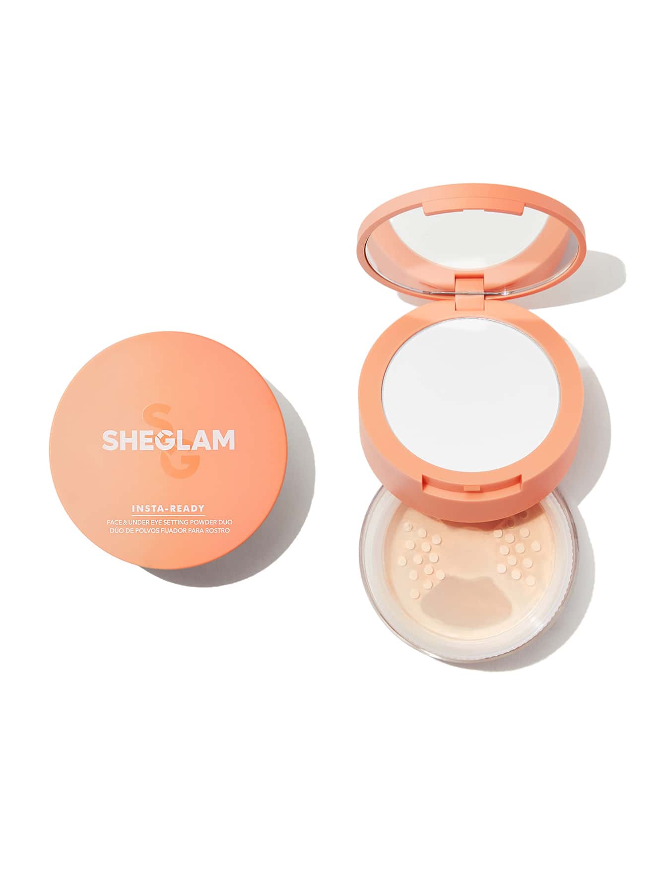 SHEGLAM 2-in-1 Pink Setting Powder Duo – Brightening Under Eye & Face Powder