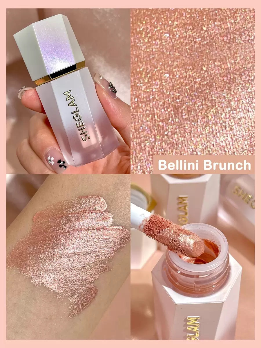 SHEGLAM Glow Bloom Liquid Highlighter - Vanilla Frost | Dewy Gel-Cream Shimmer
