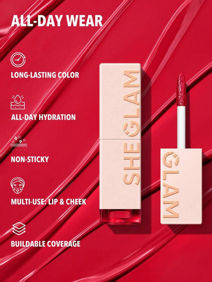 SHEGLAM Color Changing Lip Tint – Long-Lasting High Gloss Lip Stain