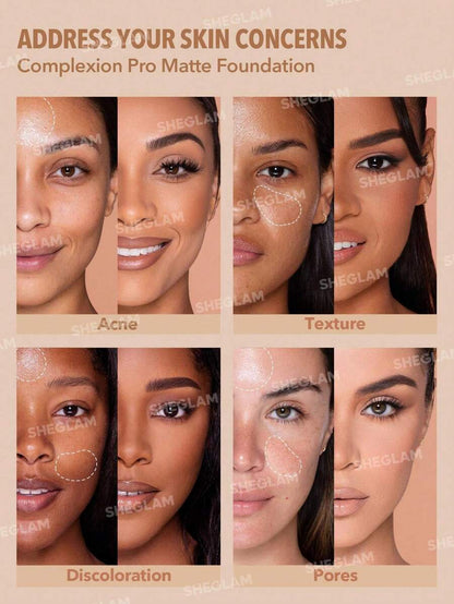 SHEGLAM Matte Foundation | Nude Full Coverage Oil Control Liquid Foundation Sample – LCBSkin