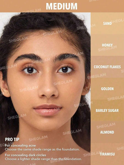 SHEGLAM 12Hr Full Coverage Liquid Concealer – Chantilly Matte Brightening Concealer