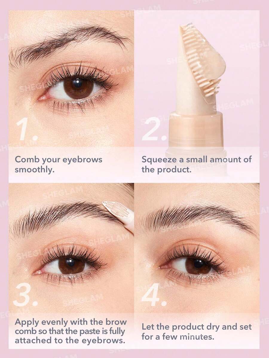 SHEGLAM Laminating Brow Gel – Long-Lasting Brow Pomade for Lifted Brows