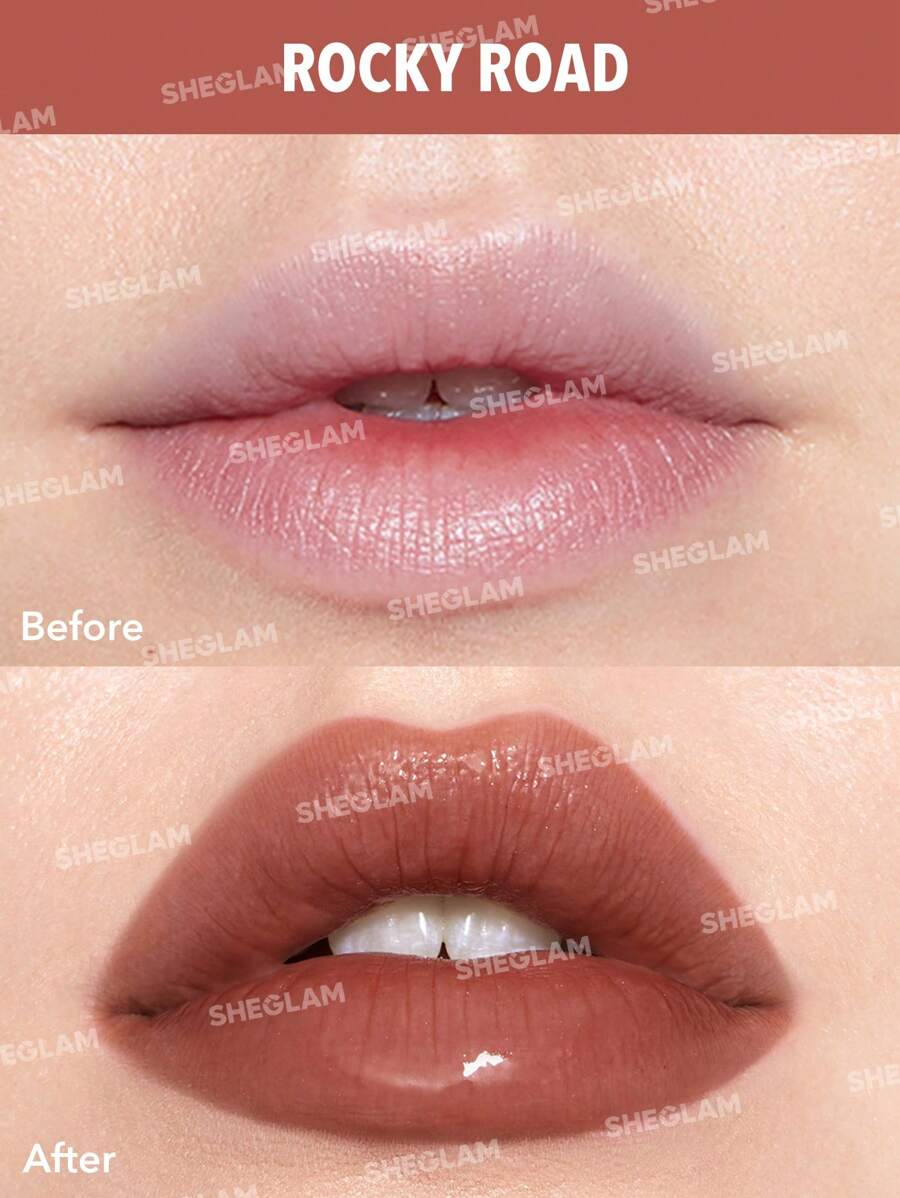 SHEGLAM Glow Addict Lip Balm - Peach Juice | High-Shine Moisturizing Lip Gloss