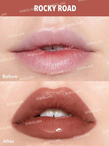 SHEGLAM Glow Addict Lip Balm - Peach Juice | High-Shine Moisturizing Lip Gloss