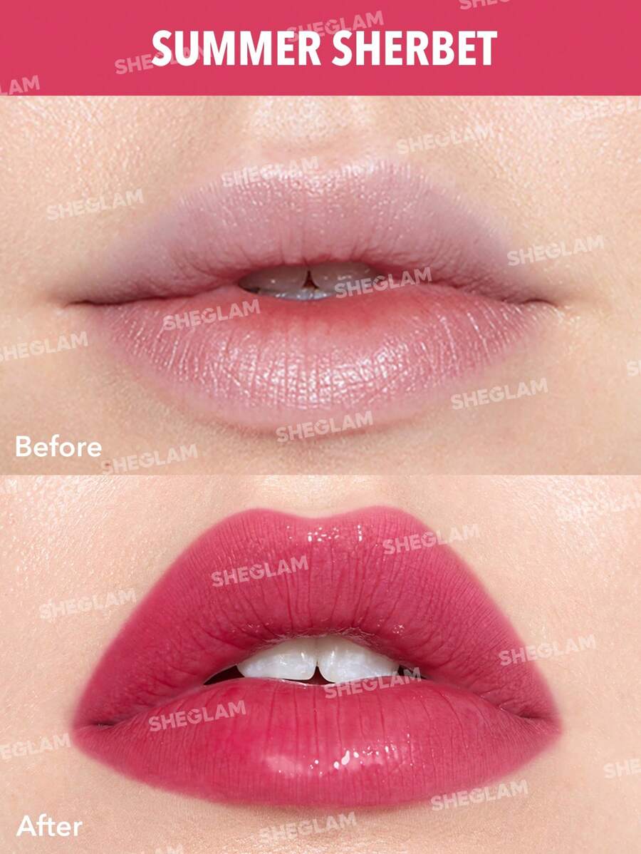 SHEGLAM Glow Addict Lip Balm - Peach Juice | High-Shine Moisturizing Lip Gloss