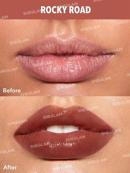 SHEGLAM Glow Addict Lip Balm - Peach Juice | High-Shine Moisturizing Lip Gloss