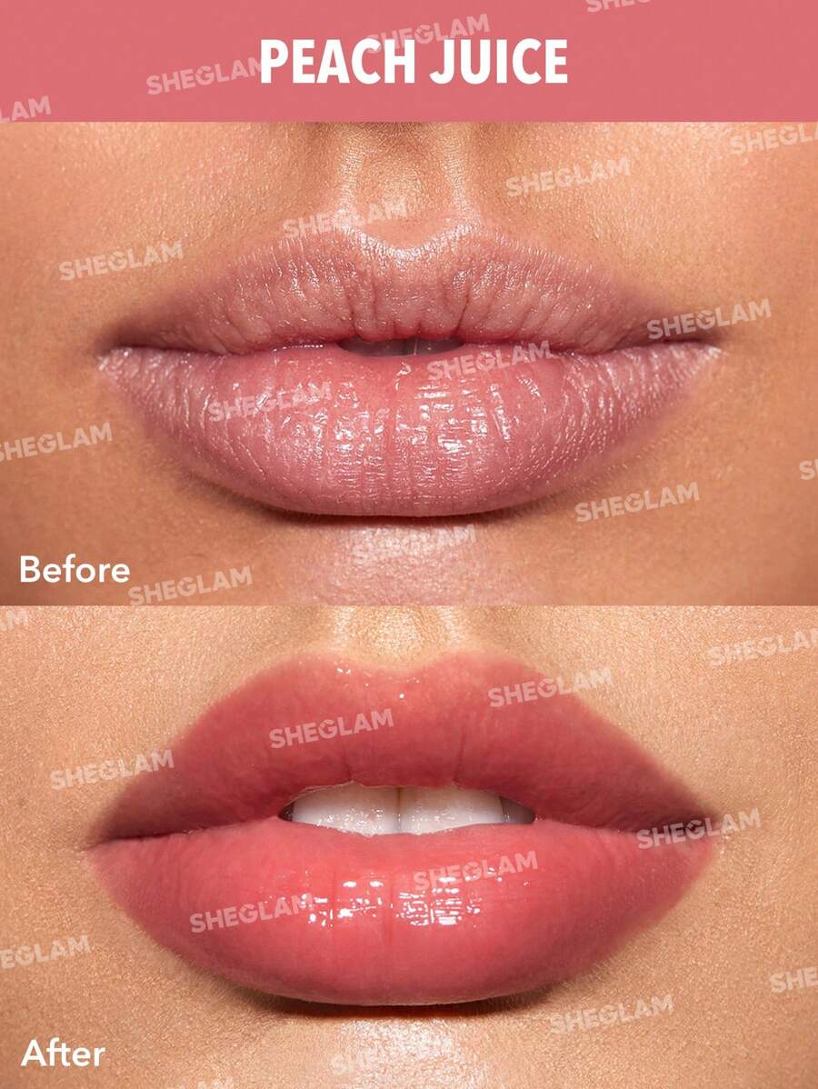 SHEGLAM Glow Addict Lip Balm - Peach Juice | High-Shine Moisturizing Lip Gloss