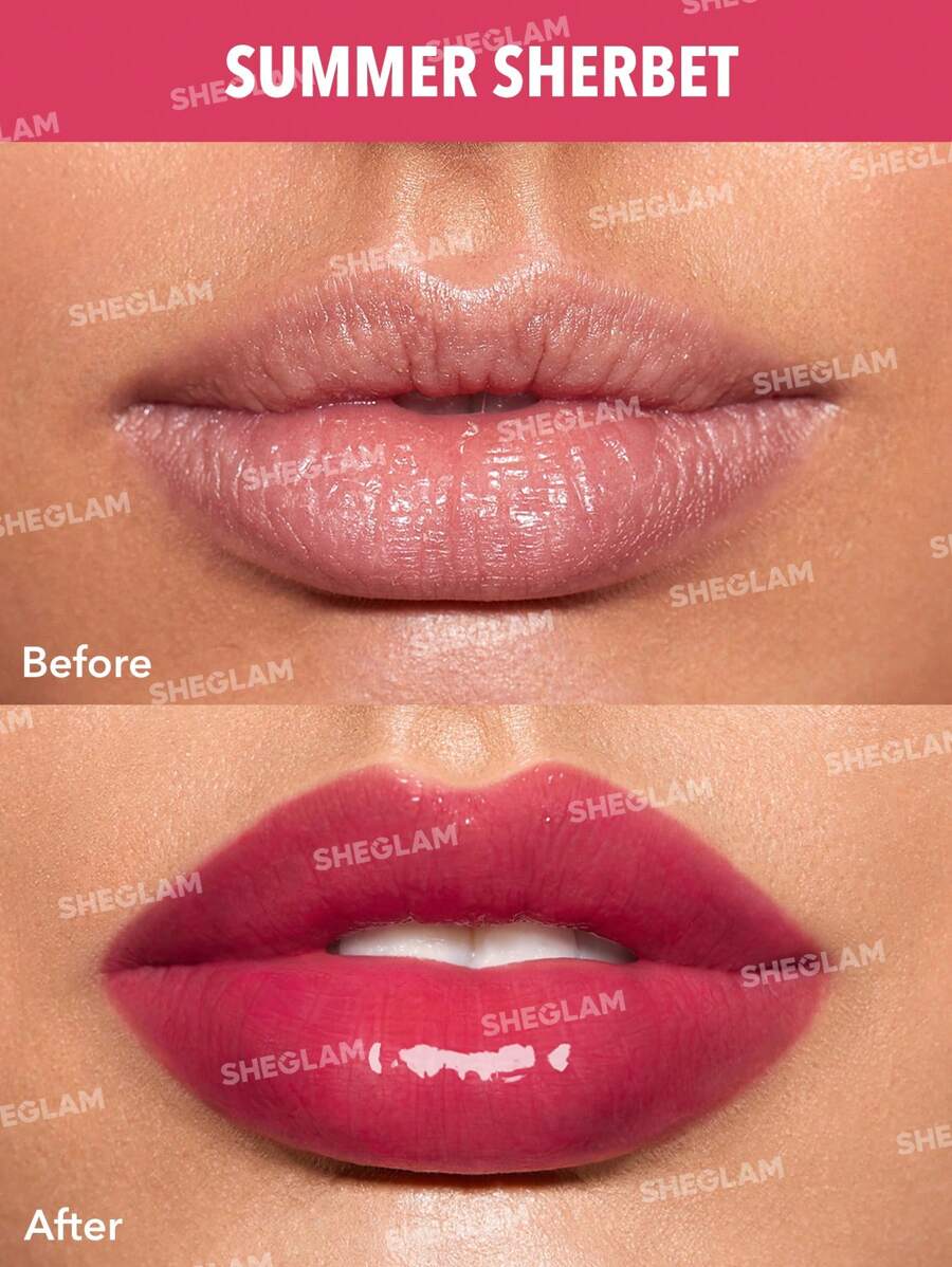 SHEGLAM Glow Addict Lip Balm - Peach Juice | High-Shine Moisturizing Lip Gloss