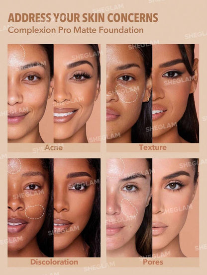 SHEGLAM Matte Foundation | Nude Full Coverage Oil Control Liquid Foundation Sample – LCBSkin