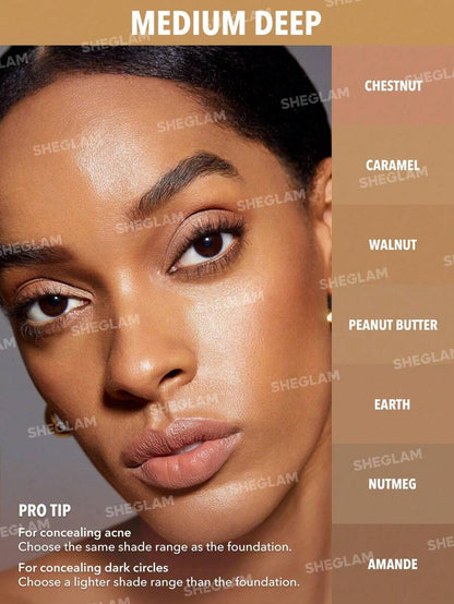 SHEGLAM 12Hr Full Coverage Liquid Concealer – Chantilly Matte Brightening Concealer