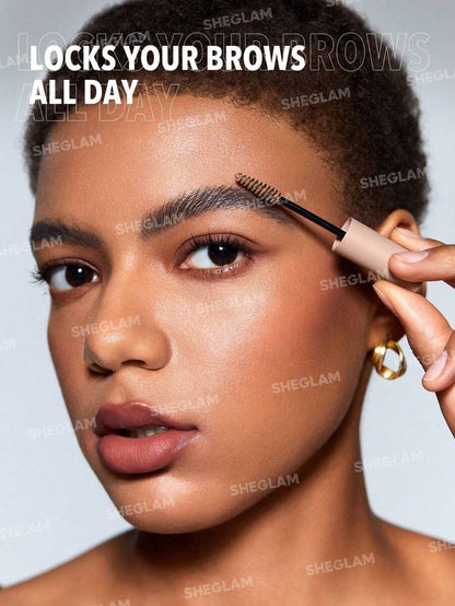 SHEGLAM Waterproof Brow Gel – Long-Lasting Eyebrow Cream with Small Brush