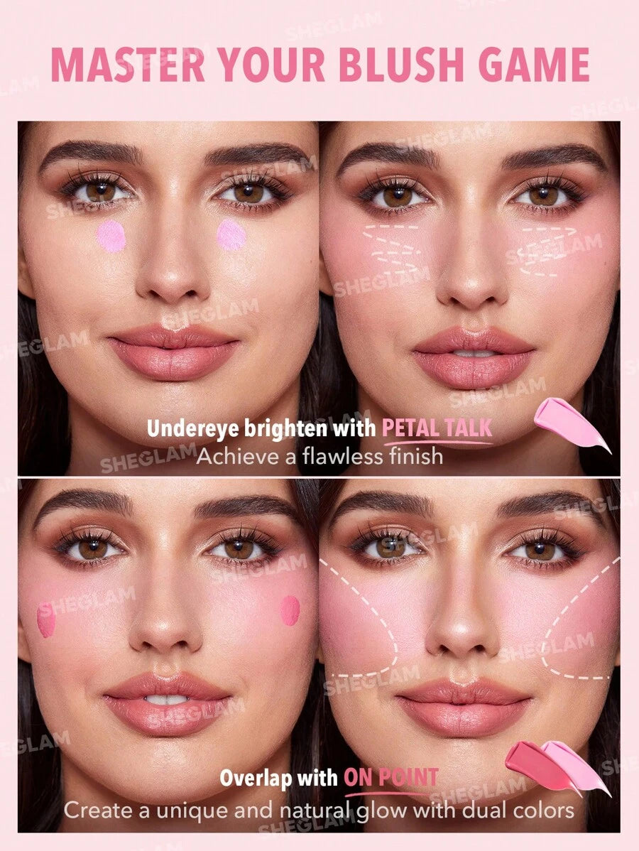 SHEGLAM Matte Liquid Blush – Long-Lasting Rose Pink Brown Gel Cream Blusher