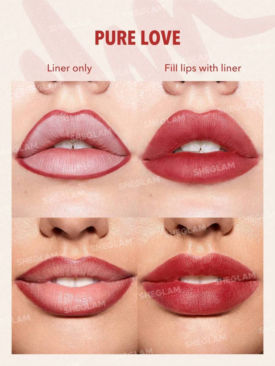 SHEGLAM Love Stained Lip Tint Marker - It Girl | Long-Lasting Matte Wine Lip Stain Pen