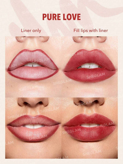 SHEGLAM Love Stained Lip Tint Marker - It Girl | Long-Lasting Matte Wine Lip Stain Pen