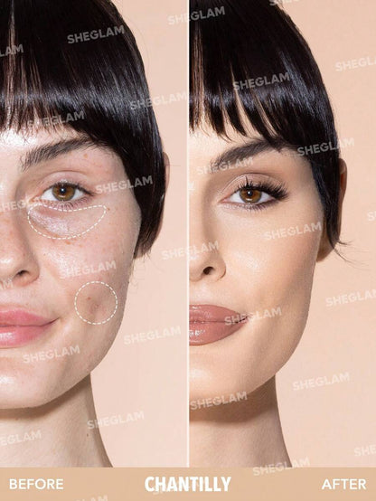 SHEGLAM 12Hr Full Coverage Liquid Concealer – Chantilly Matte Brightening Concealer