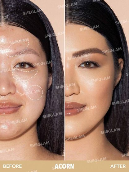 SHEGLAM 12Hr Full Coverage Liquid Concealer – Chantilly Matte Brightening Concealer