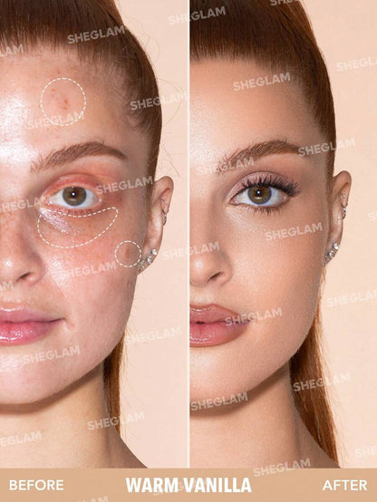 SHEGLAM 12Hr Full Coverage Liquid Concealer – Chantilly Matte Brightening Concealer