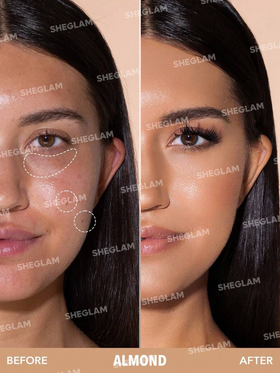 SHEGLAM 12Hr Full Coverage Liquid Concealer – Chantilly Matte Brightening Concealer