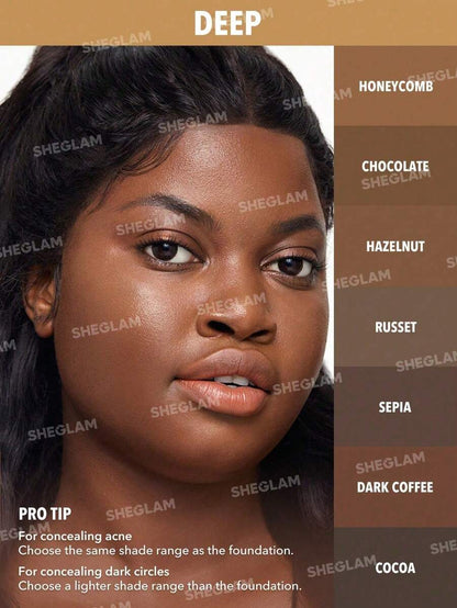SHEGLAM 12Hr Full Coverage Liquid Concealer – Chantilly Matte Brightening Concealer