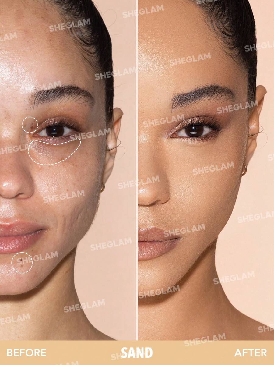 SHEGLAM 12Hr Full Coverage Liquid Concealer – Chantilly Matte Brightening Concealer