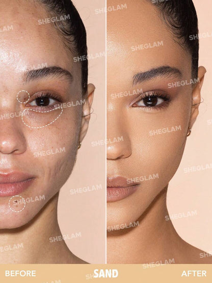 SHEGLAM 12Hr Full Coverage Liquid Concealer – Chantilly Matte Brightening Concealer