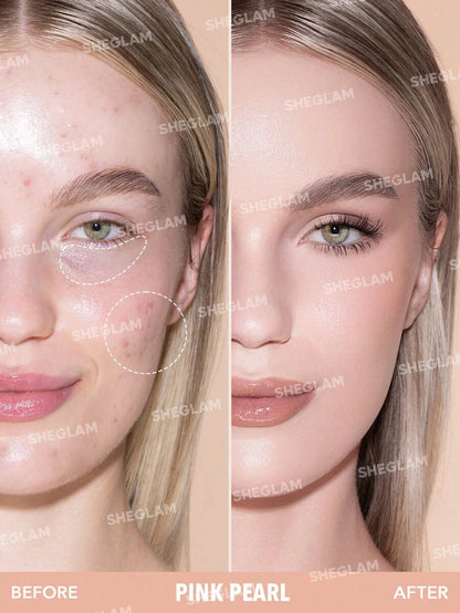 SHEGLAM Complexion Boost Concealer - Buttercream | Matte Liquid Concealer with Sponge Head Applicator
