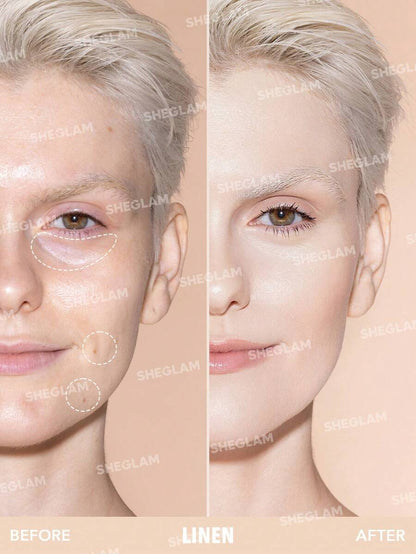 SHEGLAM Complexion Boost Concealer - Buttercream | Matte Liquid Concealer with Sponge Head Applicator