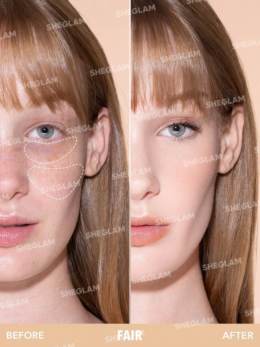 SHEGLAM Complexion Boost Concealer - Buttercream | Matte Liquid Concealer with Sponge Head Applicator