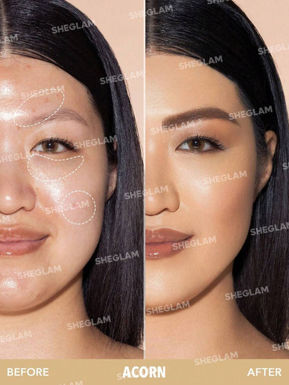 SHEGLAM Complexion Boost Concealer - Buttercream | Matte Liquid Concealer with Sponge Head Applicator