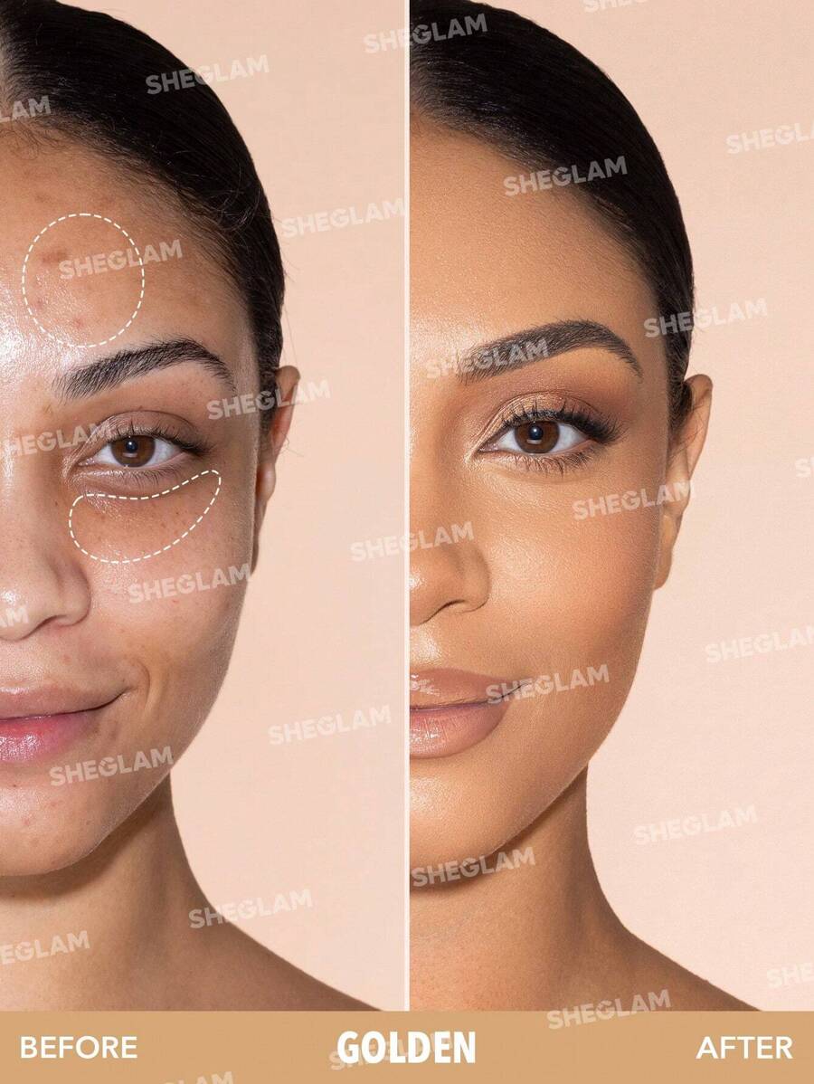 SHEGLAM Complexion Boost Concealer - Buttercream | Matte Liquid Concealer with Sponge Head Applicator