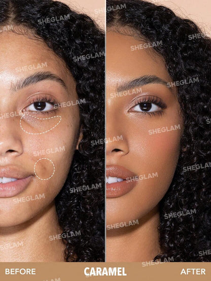 SHEGLAM Complexion Boost Concealer - Buttercream | Matte Liquid Concealer with Sponge Head Applicator