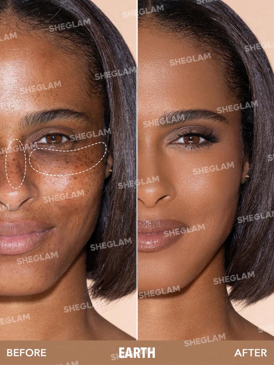 SHEGLAM Complexion Boost Concealer - Buttercream | Matte Liquid Concealer with Sponge Head Applicator