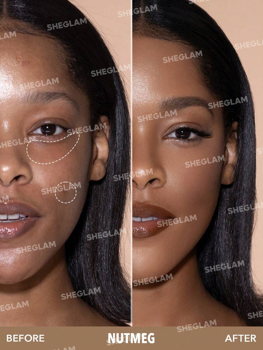 SHEGLAM Complexion Boost Concealer - Buttercream | Matte Liquid Concealer with Sponge Head Applicator
