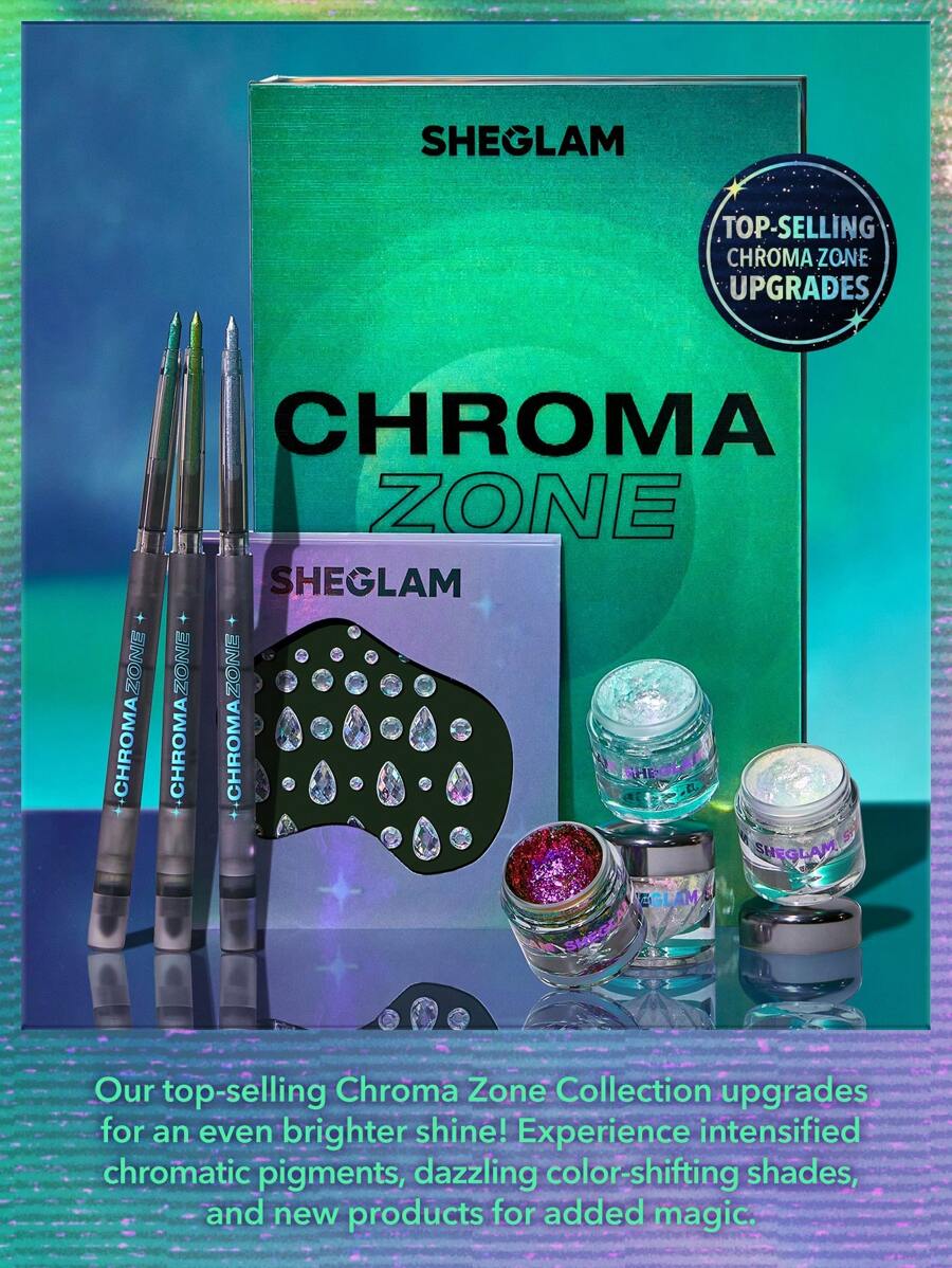 SHEGLAM Multichrome Gel Eyeliner – Waterproof High-Shine Blue Multi-Use Liner