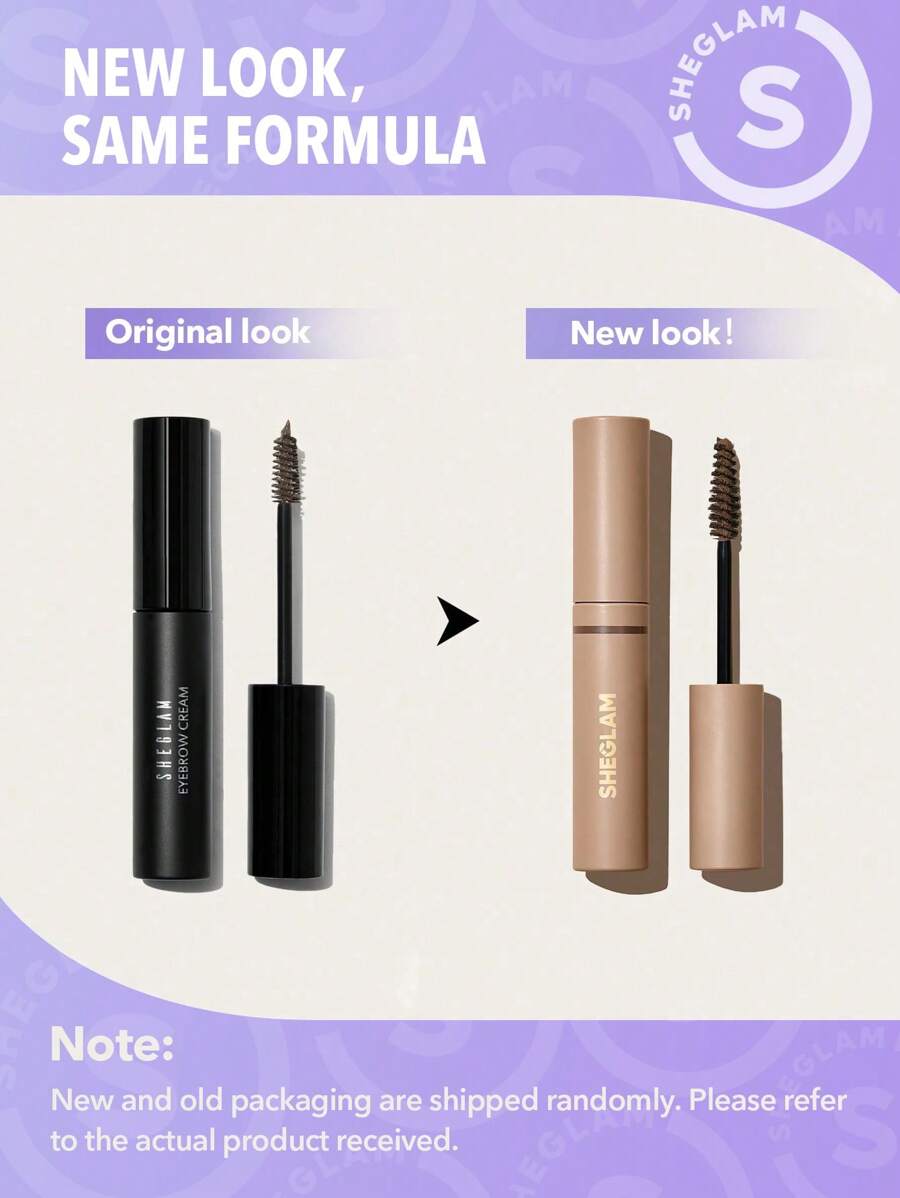 SHEGLAM Waterproof Brow Gel – Long-Lasting Eyebrow Cream with Small Brush