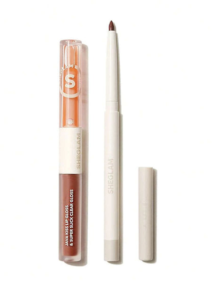 SHEGLAM Lip Liner & Lip Duo Set – 3-in-1 Plumping Gloss & Liquid Lipstick