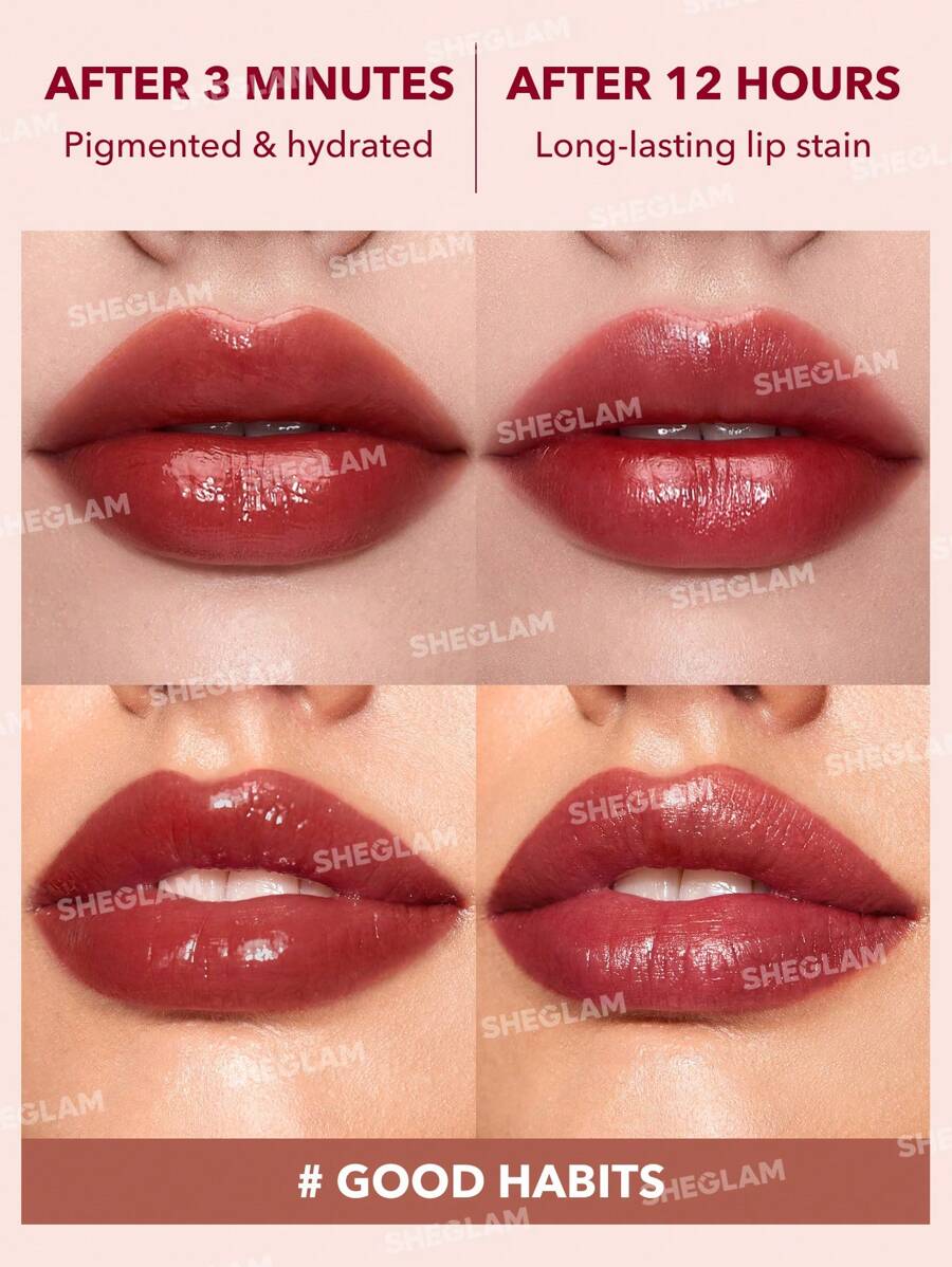 SHEGLAM Color Changing Lip Tint – Long-Lasting High Gloss Lip Stain