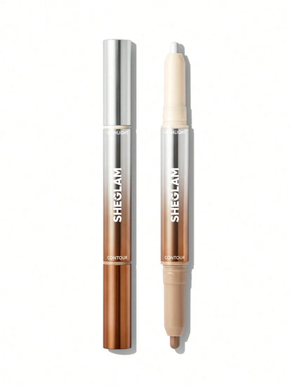 SHEGLAM Fine Line 2-In-1 Nose Contour & Highlight Pen - Umber | Dual-Ended Sculpting Stick