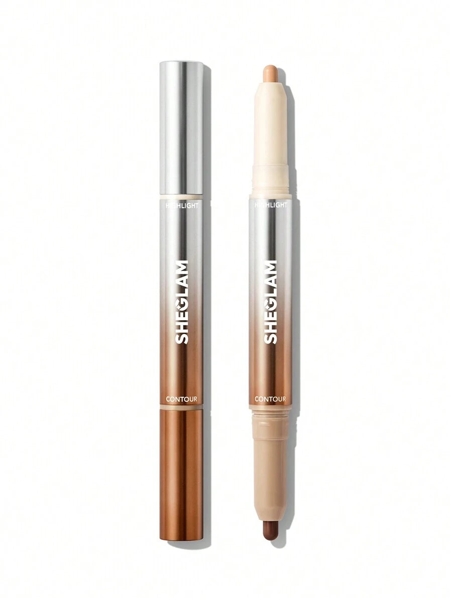 SHEGLAM Fine Line 2-In-1 Nose Contour & Highlight Pen - Umber | Dual-Ended Sculpting Stick